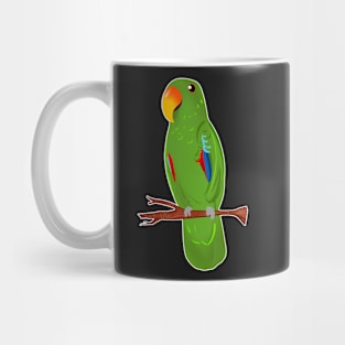 Ekkie Cute green Eclectus Parrot for parrot lovers Mug